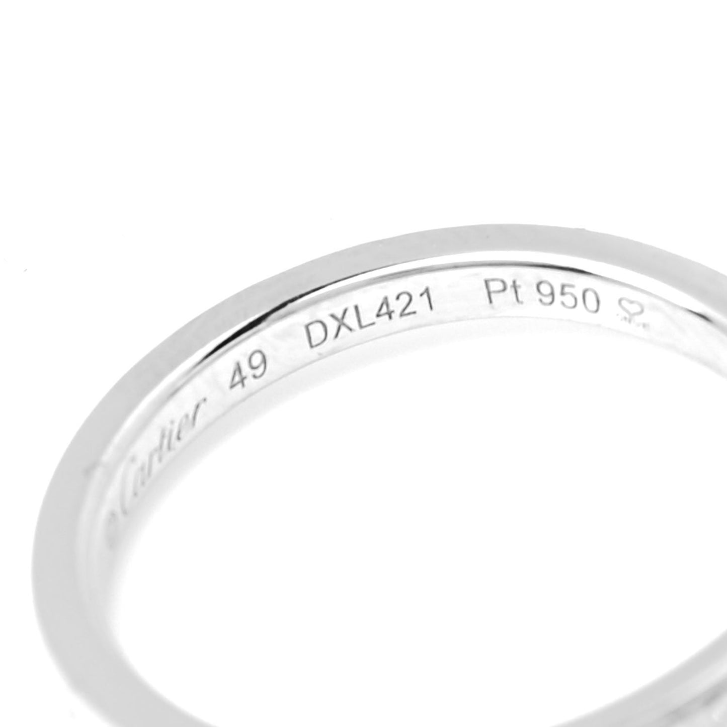 Platinum Diamond Ballerine Wedding Band Ring 49 4.75
