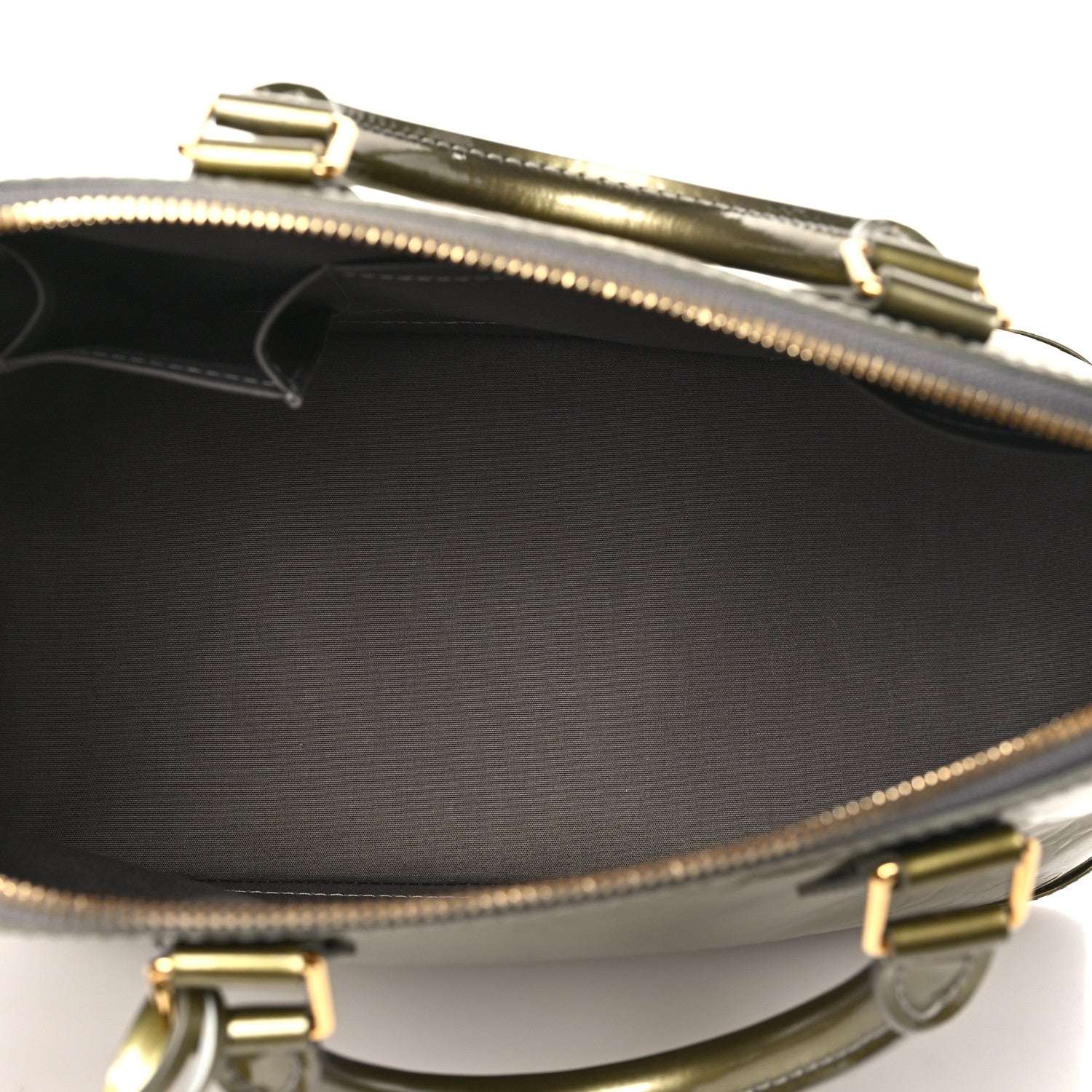 Louis Vuitton Vernis Alma PM Vert Bronze 5 of 11