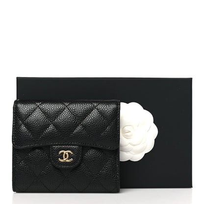 Chanel Caviar Quilted Compact Flap Wallet Black 9 of 9
