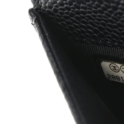 Chanel Caviar Quilted Flap Card Holder Black 8 of 9