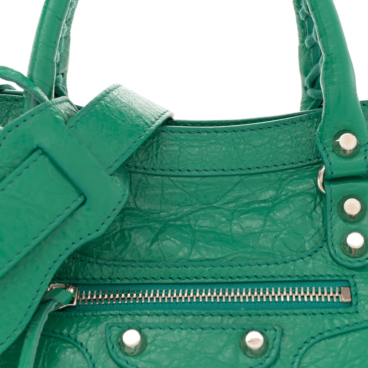 Balenciaga Agneau Classic Silver Hardware S City Magic Green 9 of 14