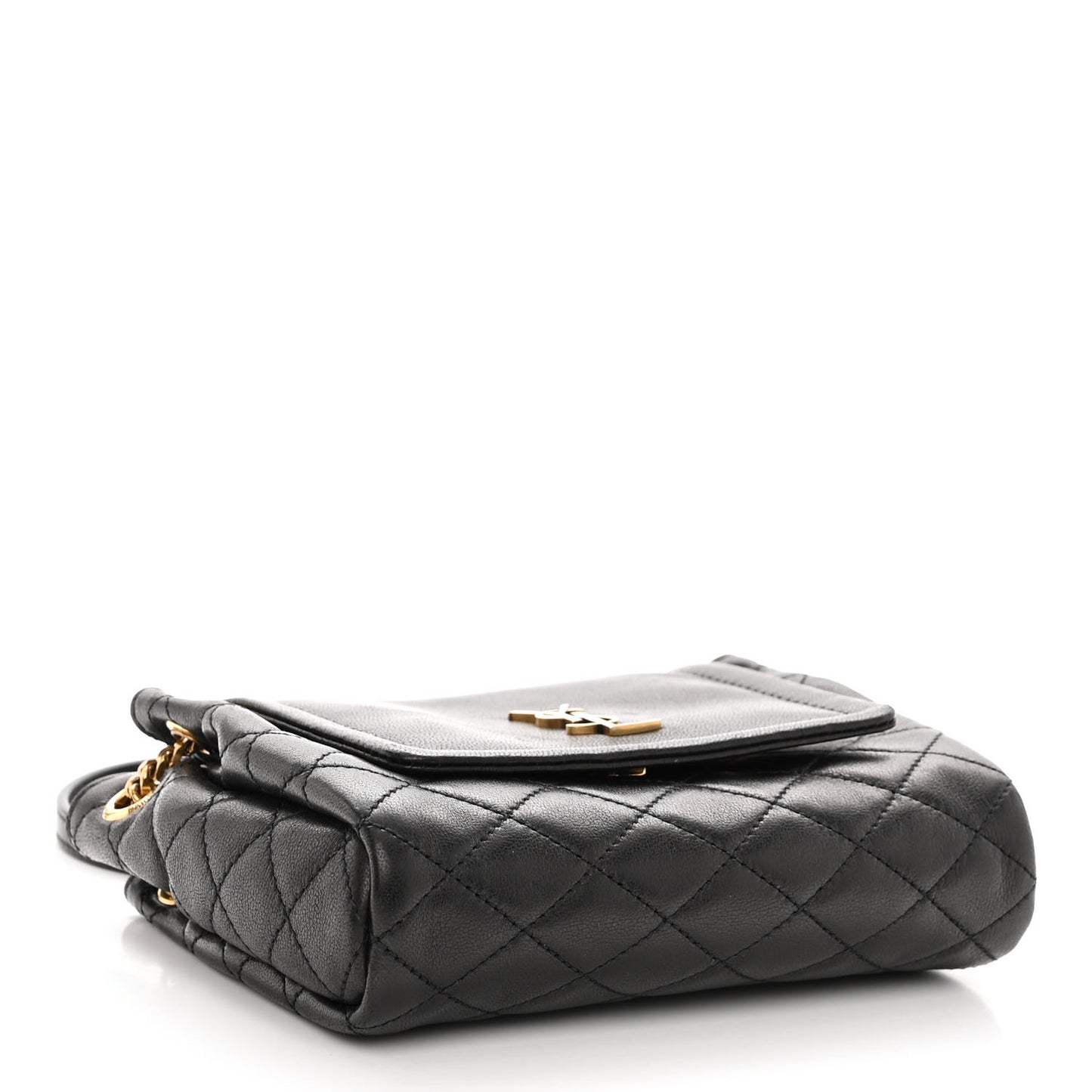 Lambskin Quilted Monogram Mini Nolita Black