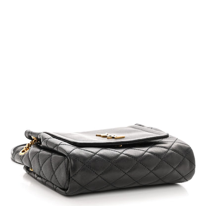 Saint Laurent Lambskin Quilted Monogram Mini Nolita Black 4 of 9