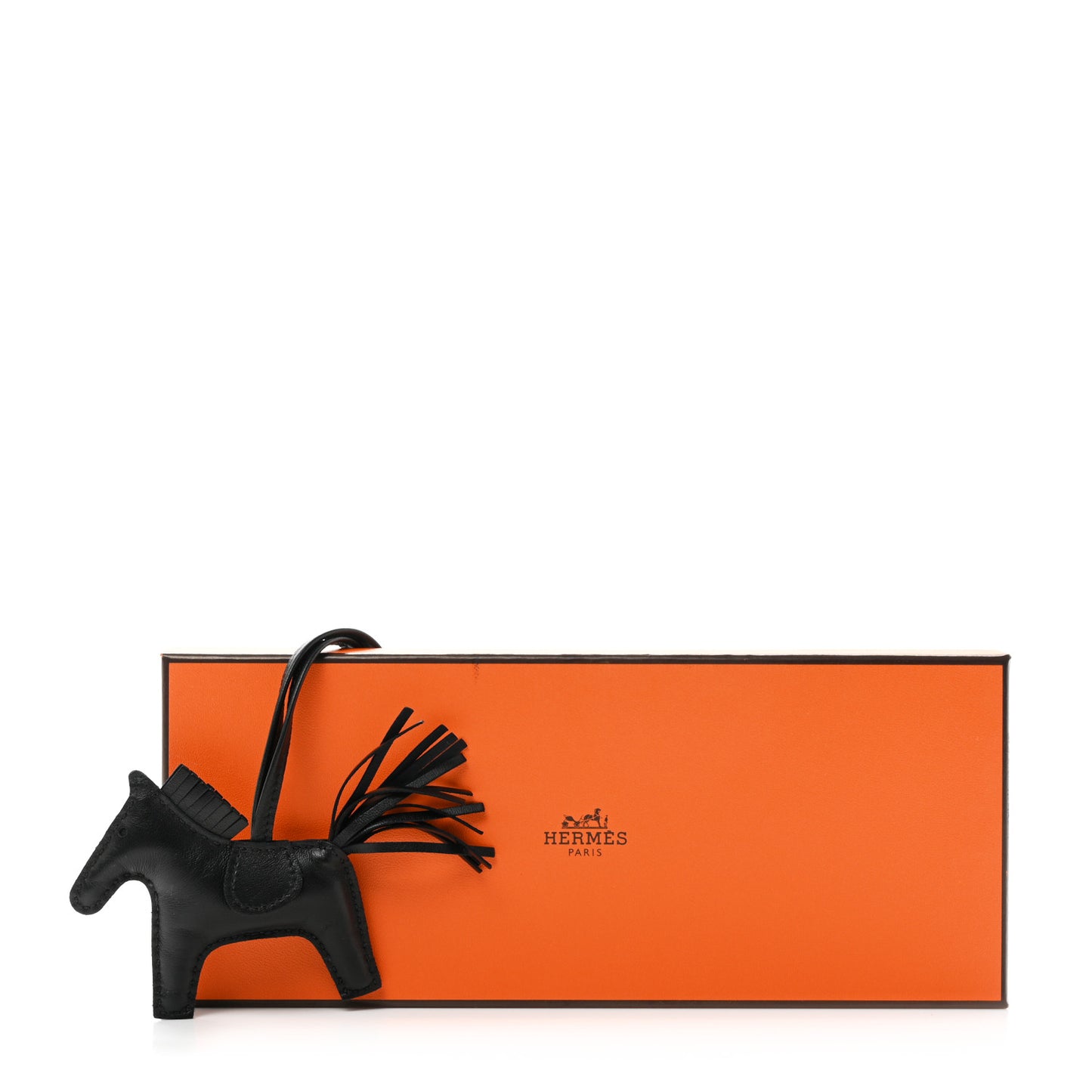 Milo Lambskin Grigri Rodeo Horse Bag Charm PM So Black