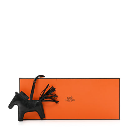Hermes Milo Lambskin Grigri Rodeo Horse Bag Charm PM So Black 5 of 5