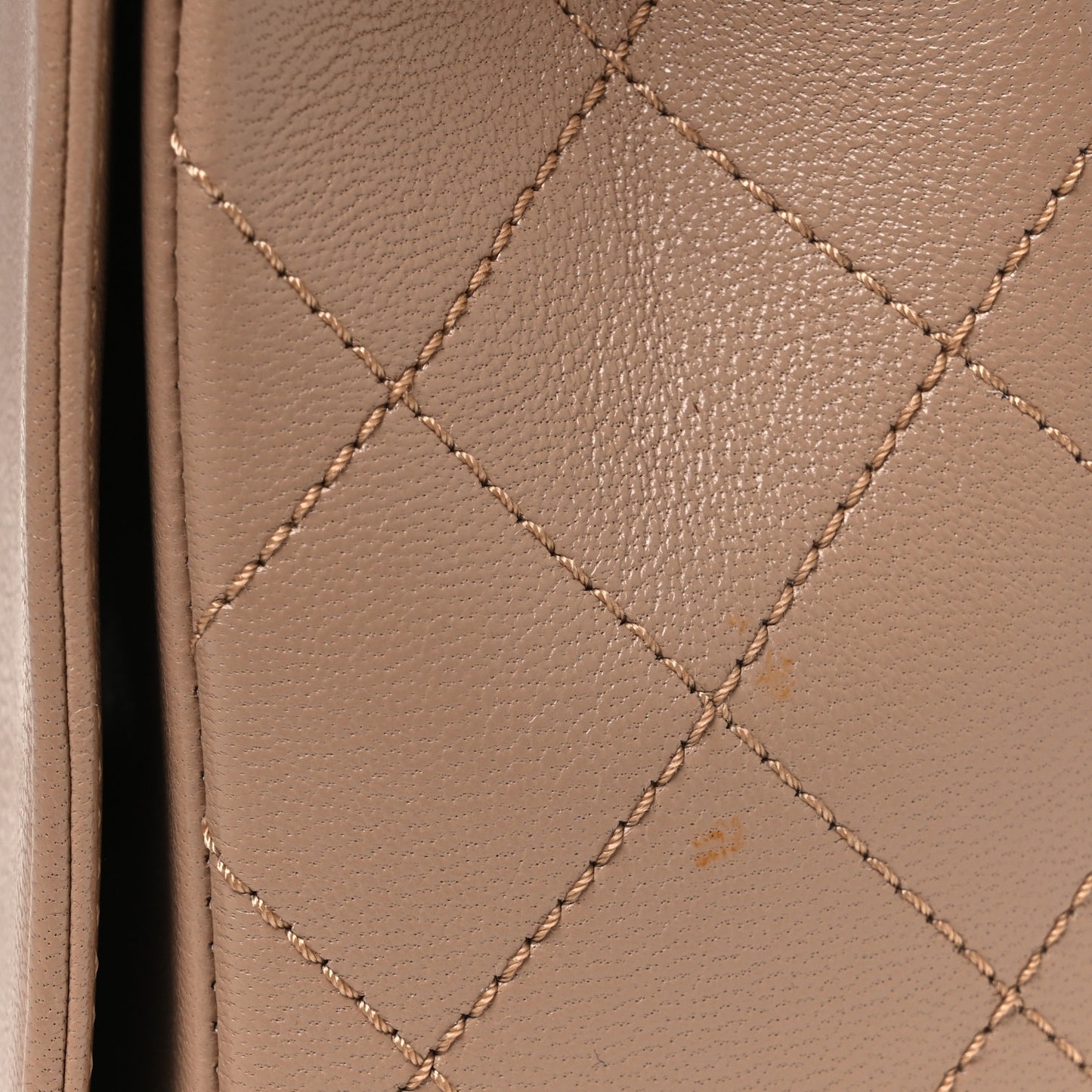 Sheepskin Quilted Vintage Mademoiselle Flap Beige