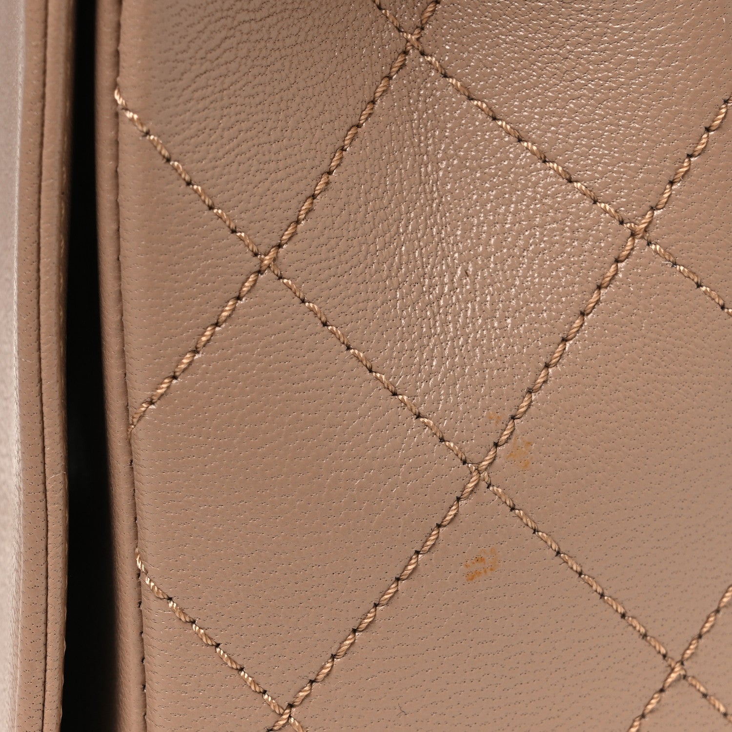 Chanel Sheepskin Quilted Vintage Mademoiselle Flap Beige 11 of 11