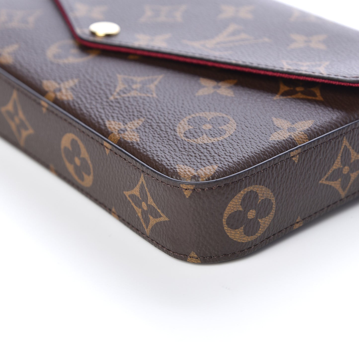Monogram Pochette Felicie Chain Wallet Fuchsia