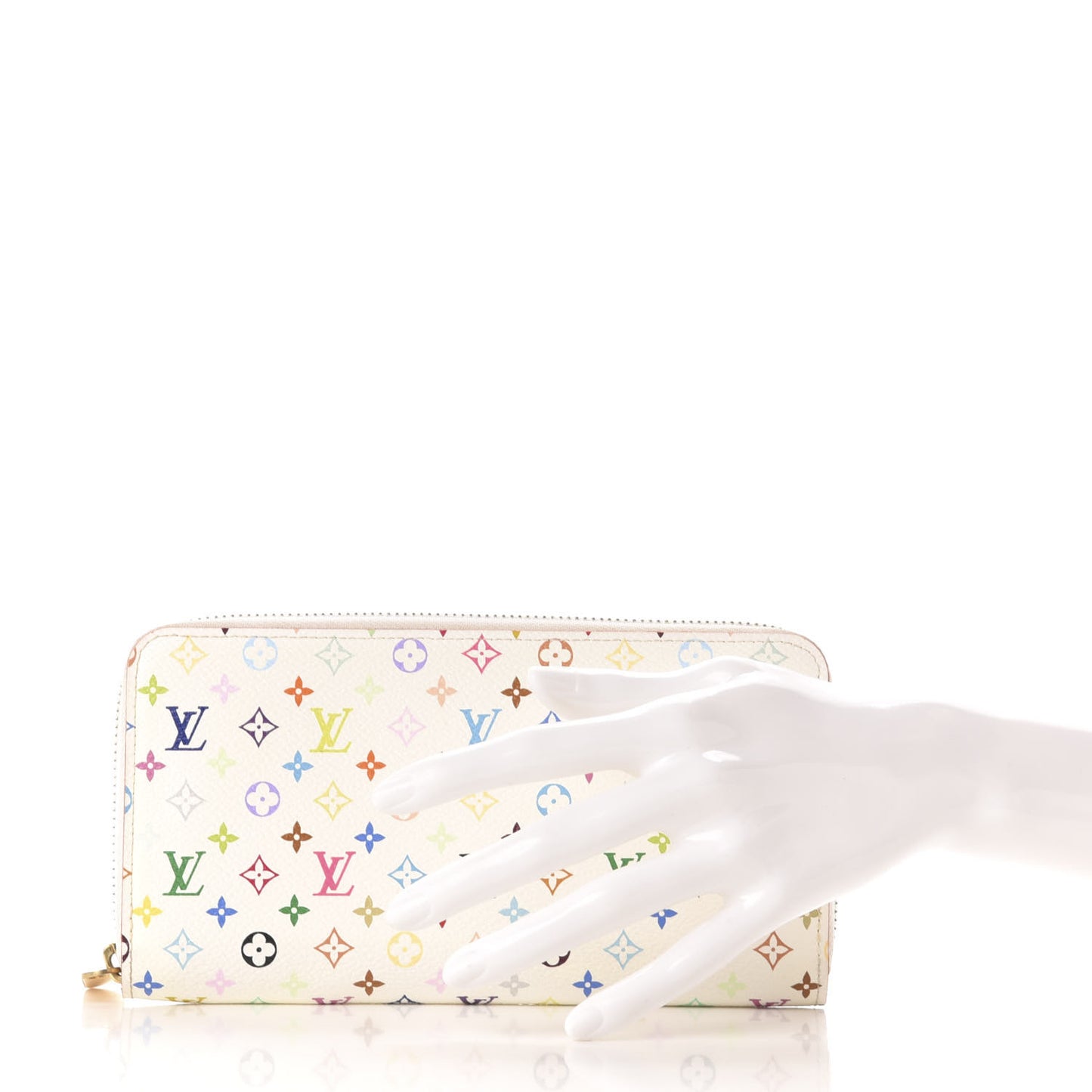 Monogram Multicolor Zippy Wallet White Litchi