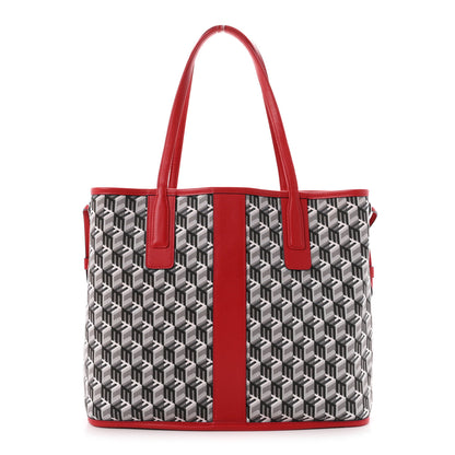 MCM Visetos Medium Liz Reversible Shopper Tote Ruby Red 4 of 17