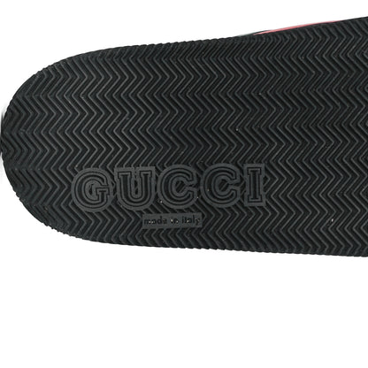 Gucci Rubber Web Mens Criss Cross Slide Sandals 9 Green Red 6 of 8
