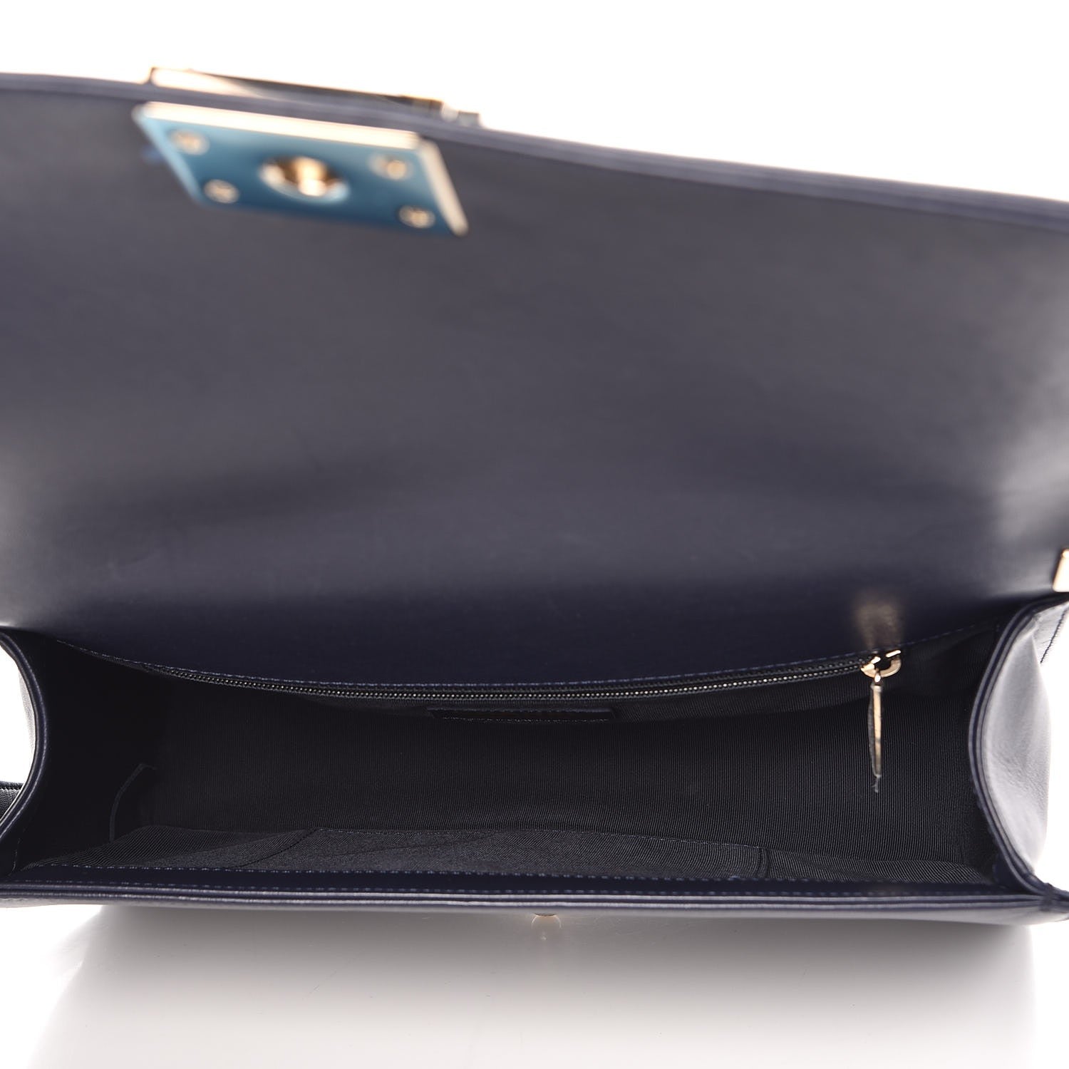 Chanel Lambskin Quilted New Medium Boy Flap Dark Navy Blue 5 of 7