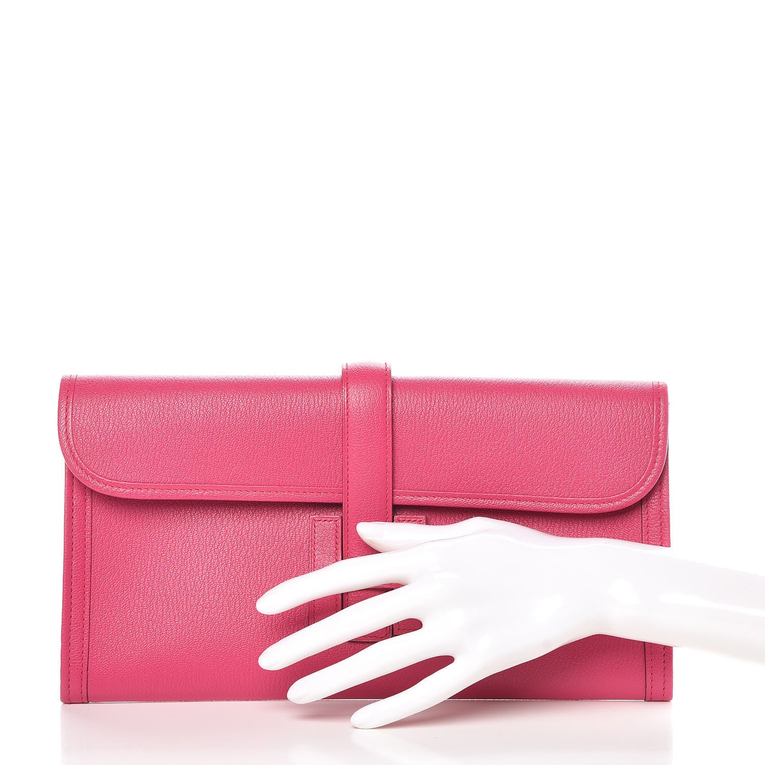 Hermes Chèvre Mysore Jige Elan 29 Clutch Rose Shocking 2 of 8