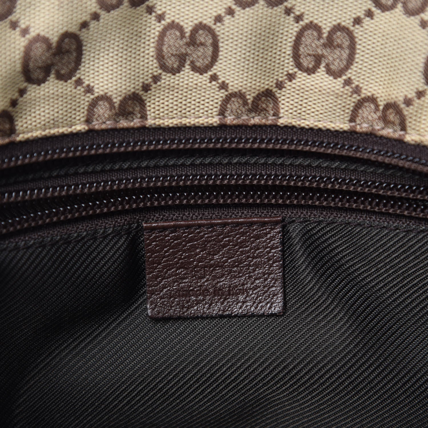 Gucci GG Monogram Small Web Handle Bucket Tote Dark Brown 8 of 10