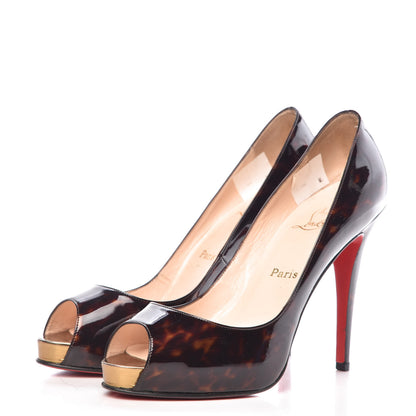 Christian Louboutin Patent Tortoiseshell Very Prive 120 Pumps 40 Tartaruga 3 of 17