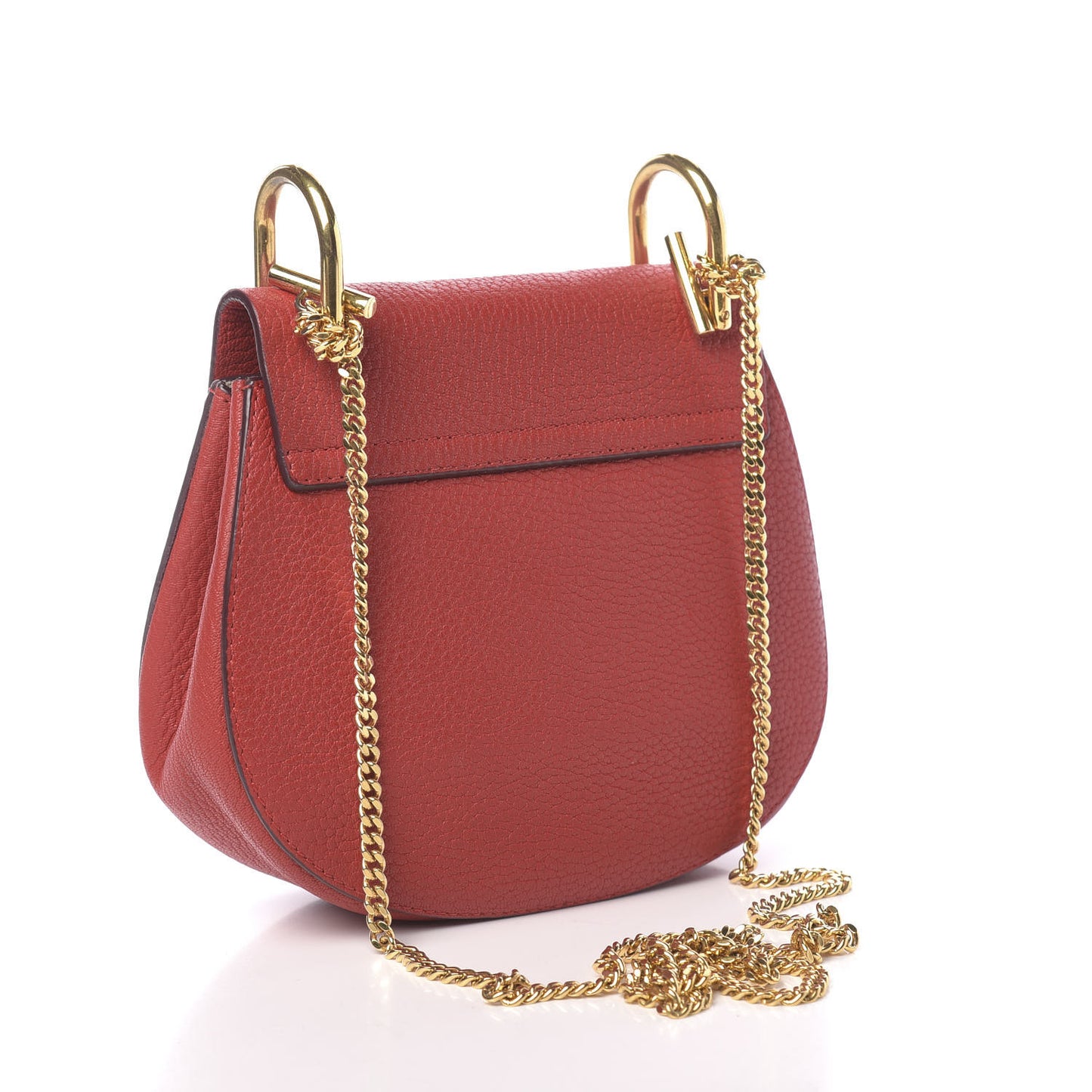 Grained Lambskin Mini Drew Shoulder Bag Plaid Red