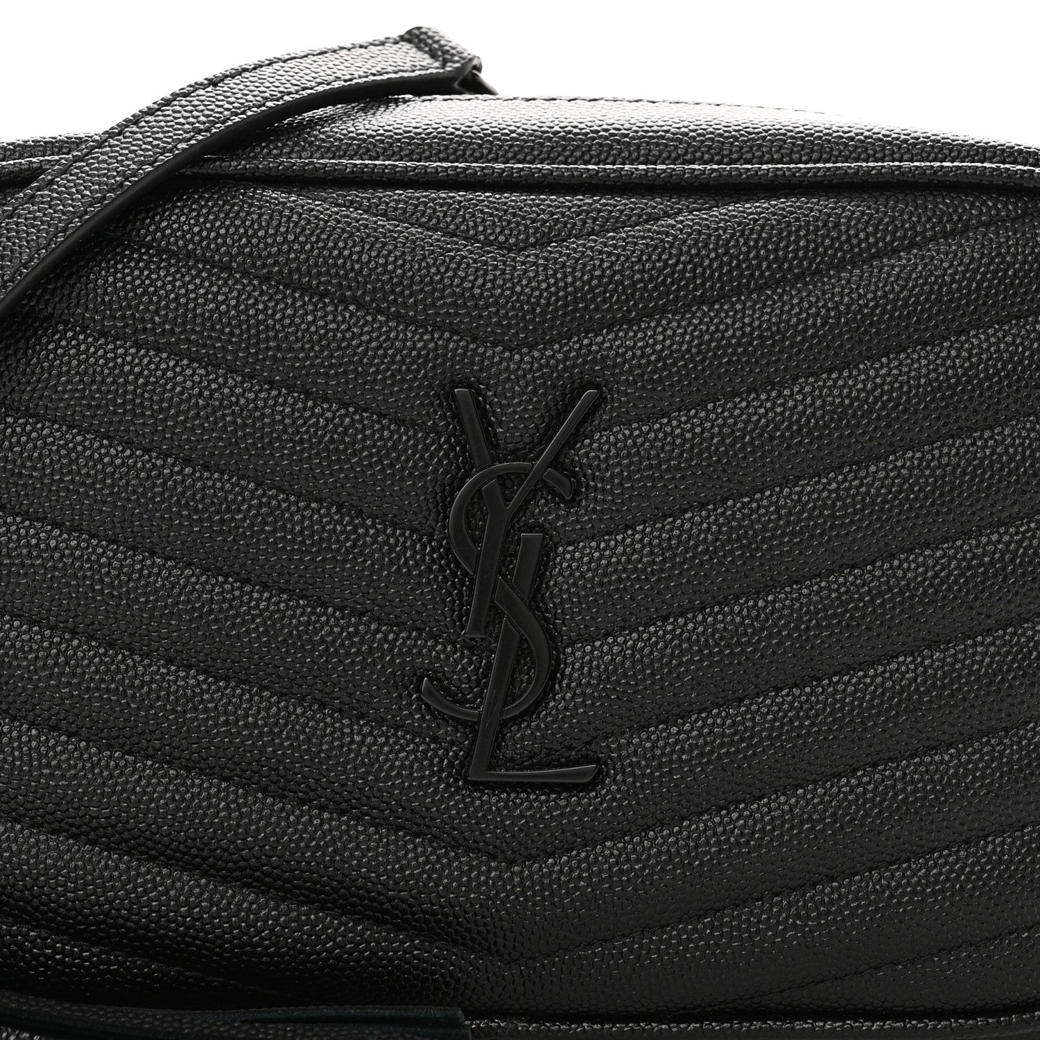 Saint Laurent Grain De Poudre Matelasse Monochrome Monogram Mini Lou Camera Bag Black 8 of 11