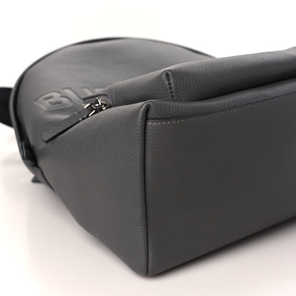 Burberry Calfskin Logo Embossed Backpack Charcoal Grey 7 of 8