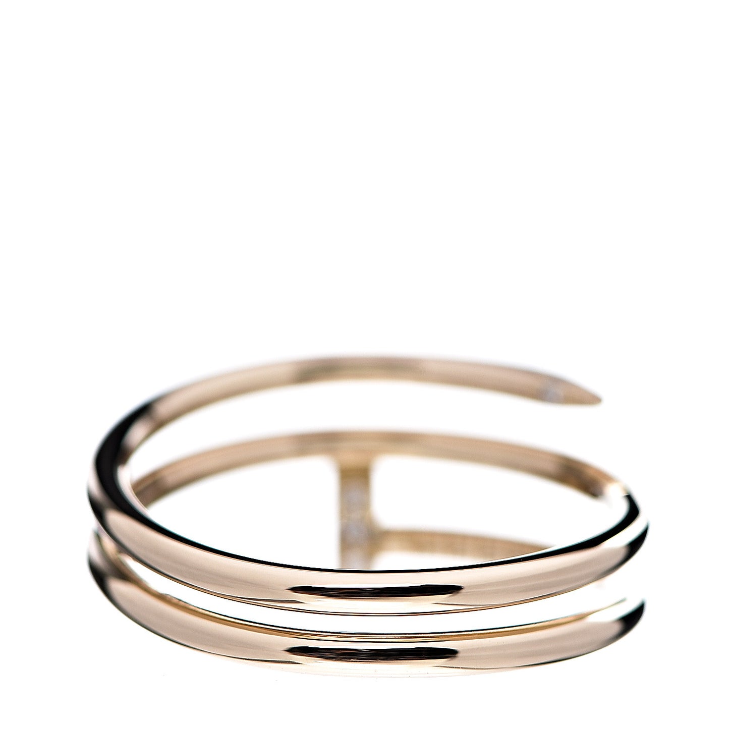 18K Yellow Gold Diamond Double Juste Un Clou Ring 55 7.25