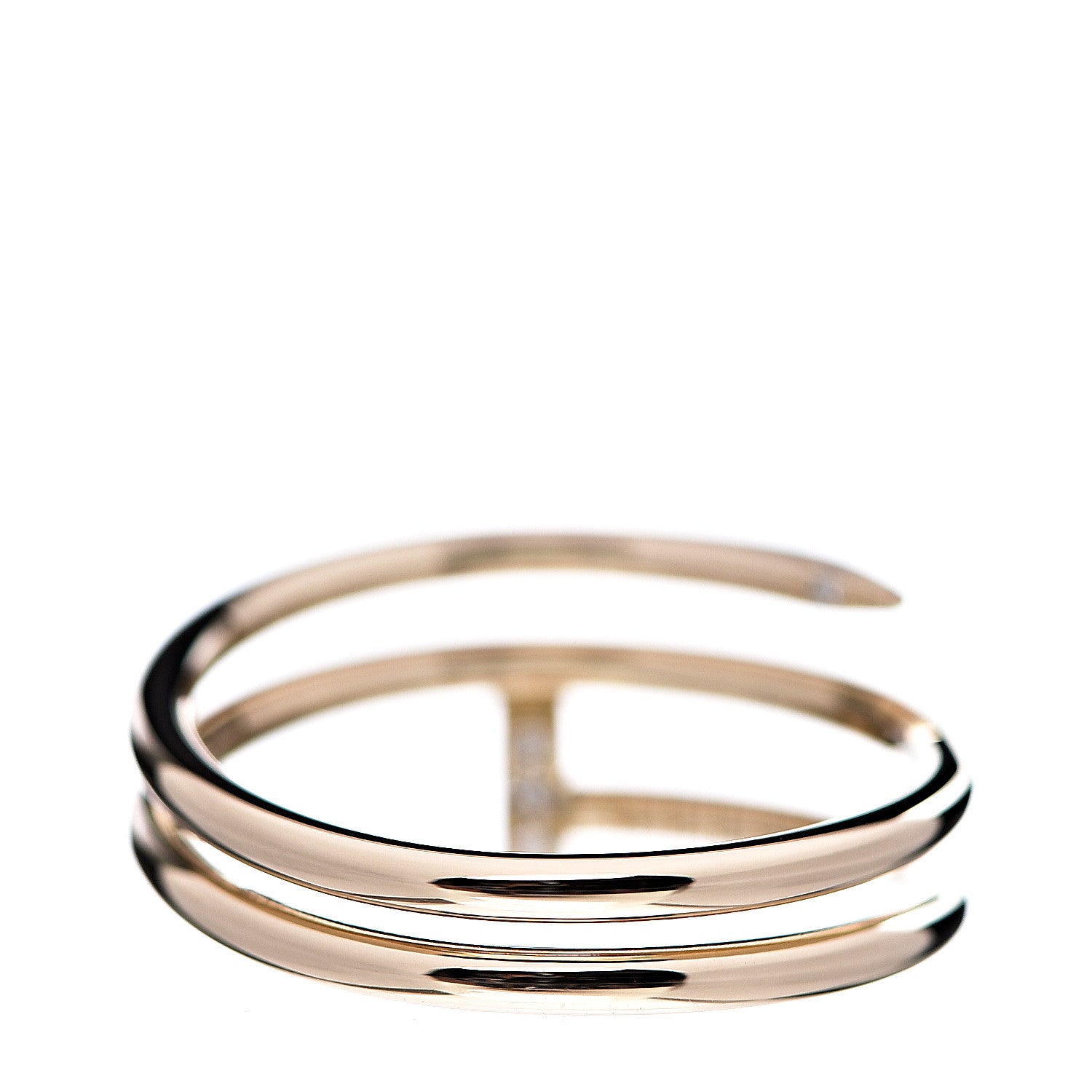 Cartier 18K Yellow Gold Diamond Double Juste Un Clou Ring 55 7.25 2 of 7