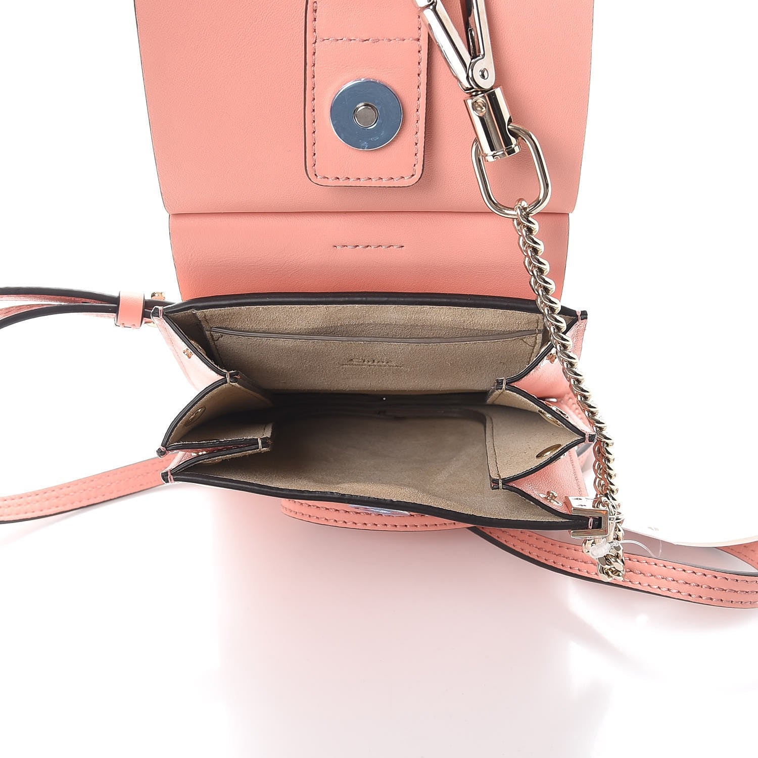 Chloe Suede Calfskin Mini Faye Bracelet Bag Ideal Blush 5 of 7