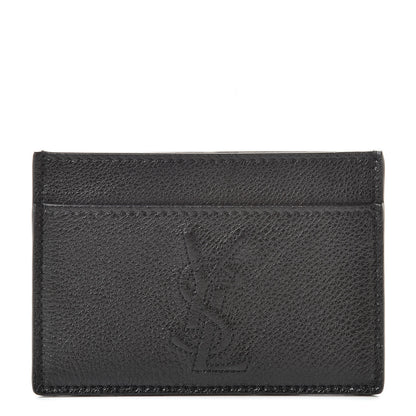 Saint Laurent Textured Calfskin Belle De Jour Card Case Black 1 of 8