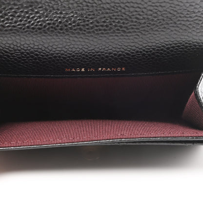 Chanel Caviar Quilted Flap Card Holder Wallet Black 5 of 9