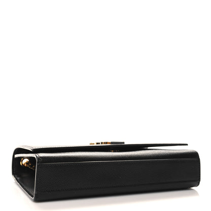 Saint Laurent Grain De Poudre Medium Classic Monogram Kate Satchel Black 4 of 10