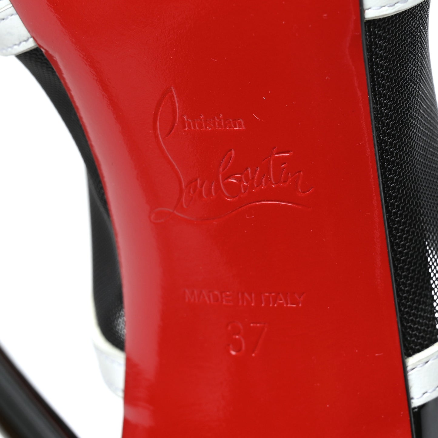 Rete Calfskin Interdite 100 Mule 37 Black White