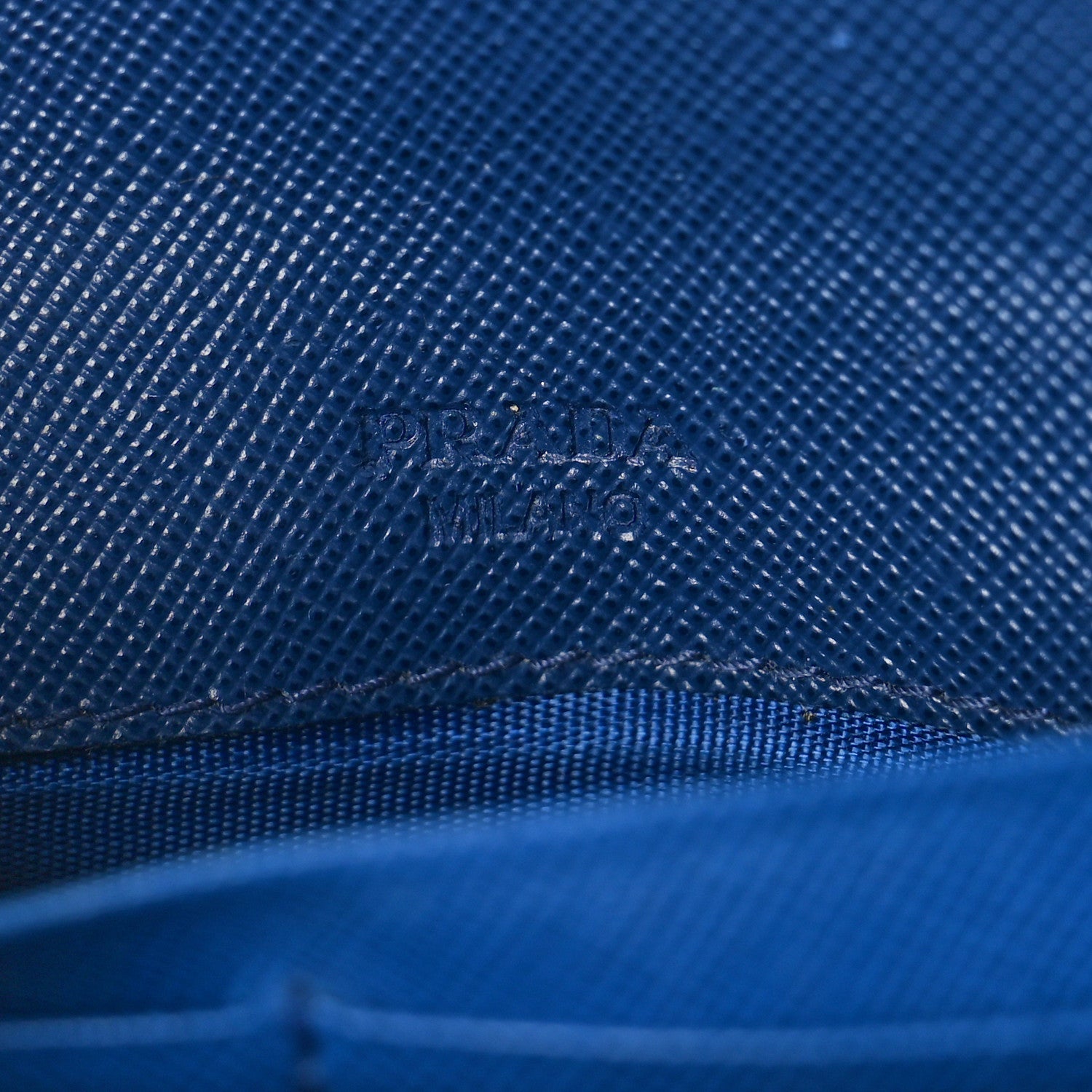 Prada Saffiano Wave Continental Flap Wallet Bluette Azzurro 7 of 10
