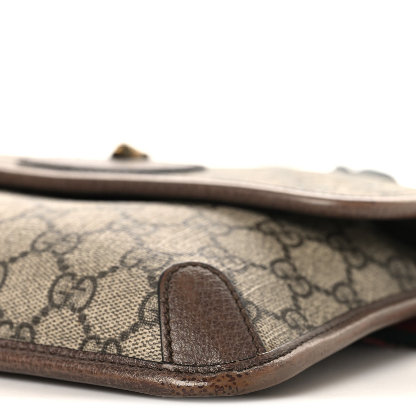 GG Supreme Monogram Neo Vintage Web Belt Bag Brown