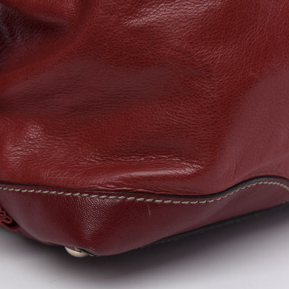 Gucci Calfskin Ruffle Medium Sabrina Boston Tote Red 12 of 16
