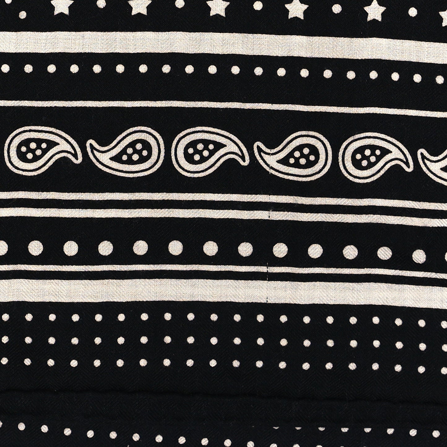 Cashmere Silk Les Cles Bandana Shawl 140 Black White