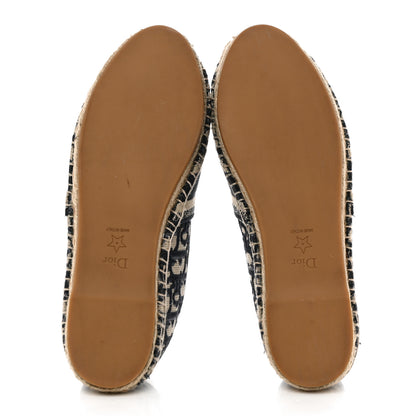 Christian Dior Oblique Embroidered Granville 15mm Espadrilles 40.5 Deep Blue 5 of 8