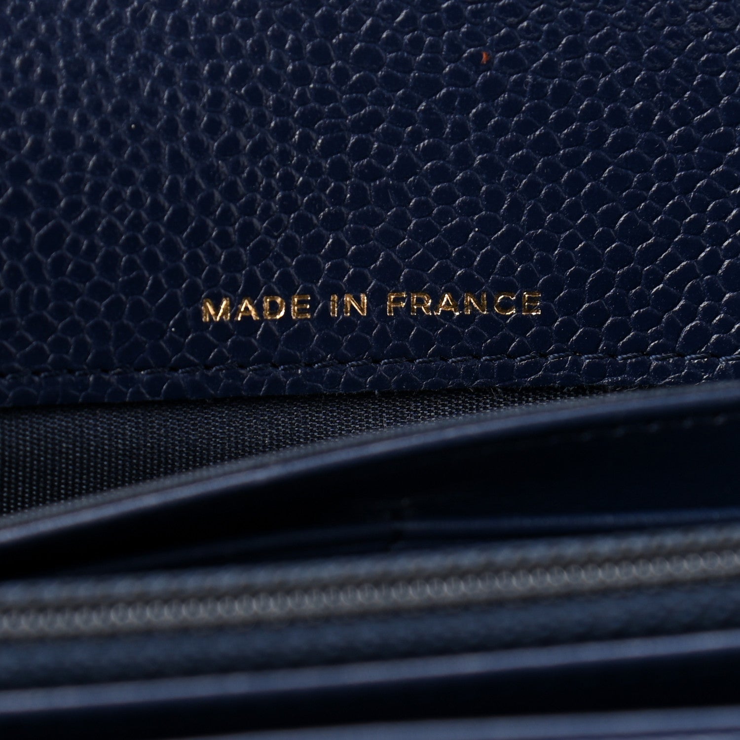 Chanel Caviar Quilted Large Boy Gusset Flap Wallet Blue 7 of 8