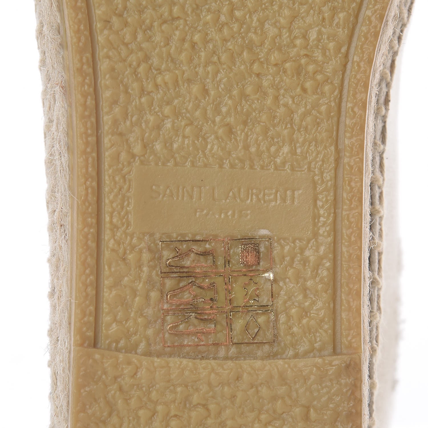Saint Laurent Canvas Elba Logo Embroidered Espadrilles 35 Panna 6 of 10