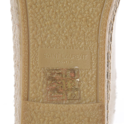 Saint Laurent Canvas Elba Logo Embroidered Espadrilles 35 Panna 6 of 10