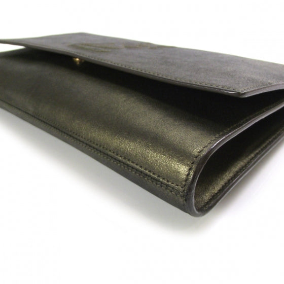 Leather Belle de Jour Clutch Metallic