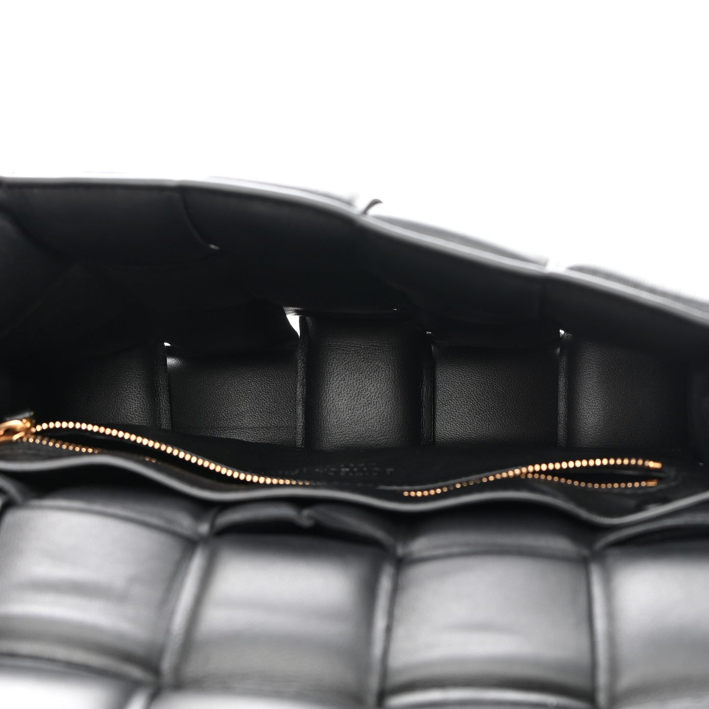 Nappa Maxi Intreccio Padded Cassette Crossbody Bag Black
