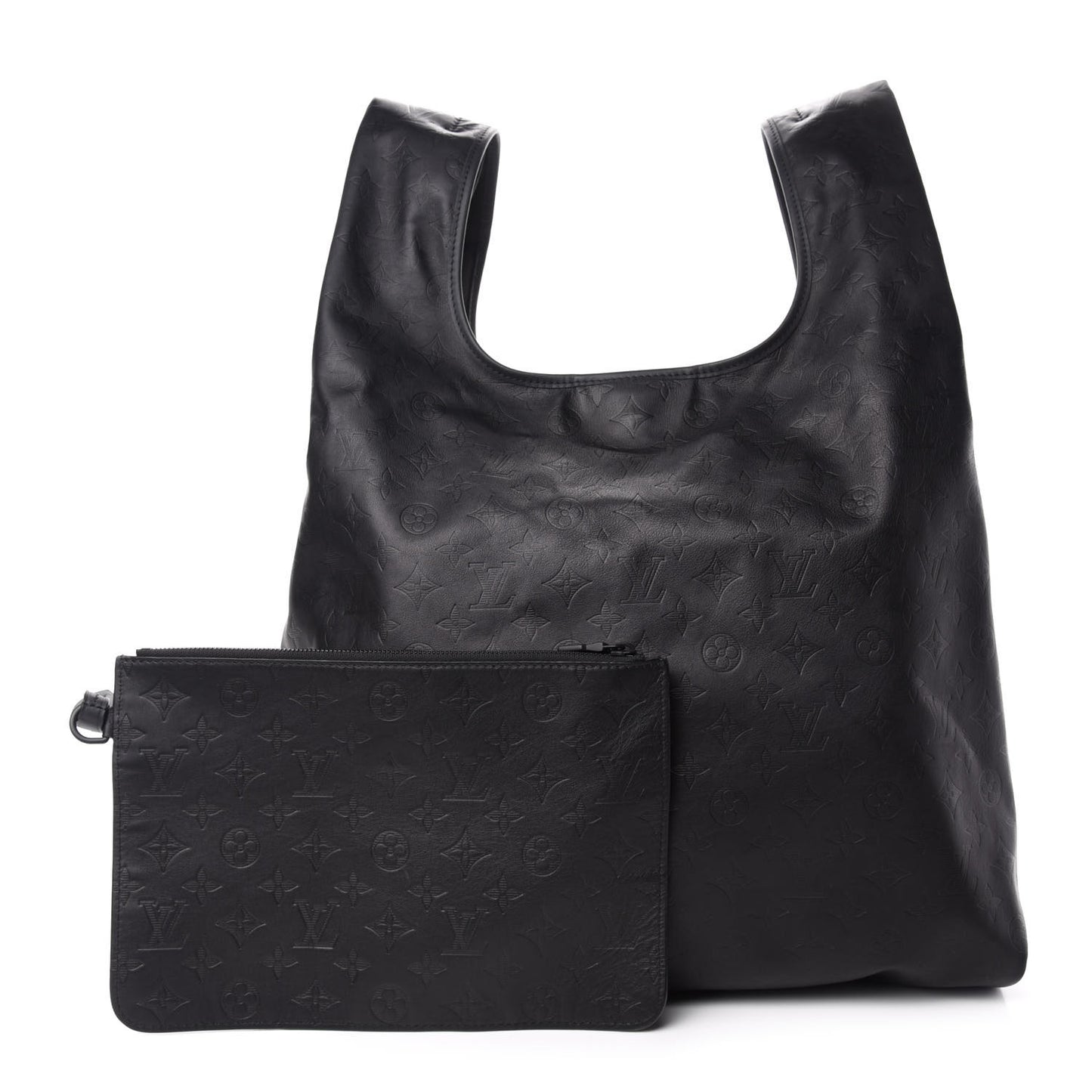 Calfskin Monogram Shadow Tote Black