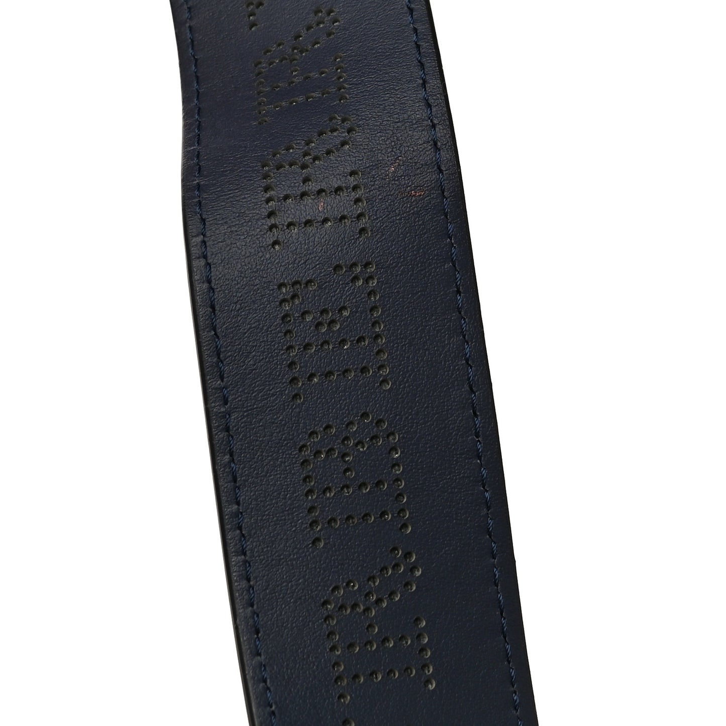 Calfskin Perforated Small Macken Crossbody Bag Regency Blue