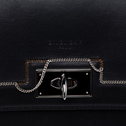 Givenchy Grained Calfskin Chain Small Shark Lock Satchel Black 14 of 18