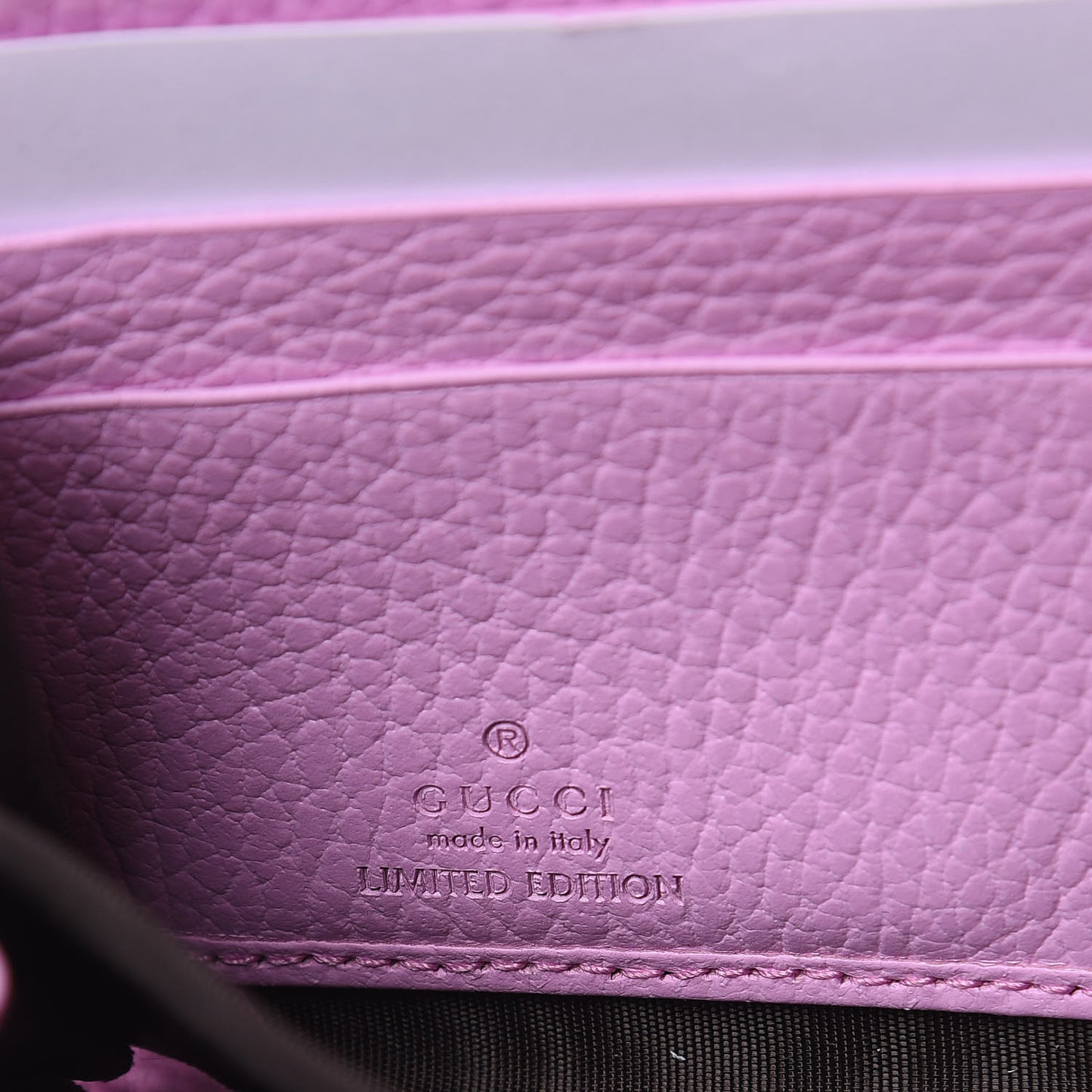 Dollar Calfskin GG Marmont Bosco Zip Around Wallet Malva