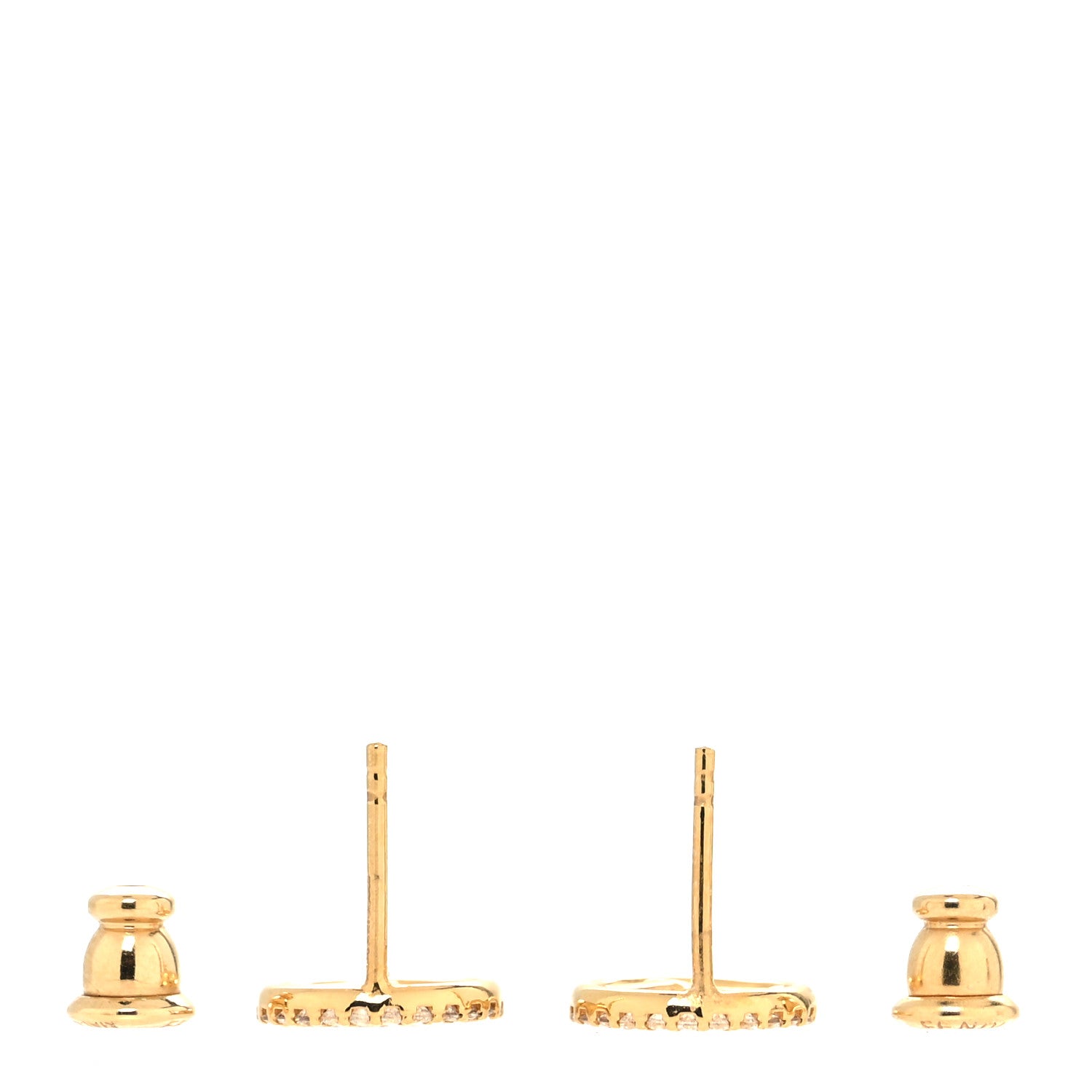 Fendi Metal Crystal F is Fendi Earrings Gold 3 of 4