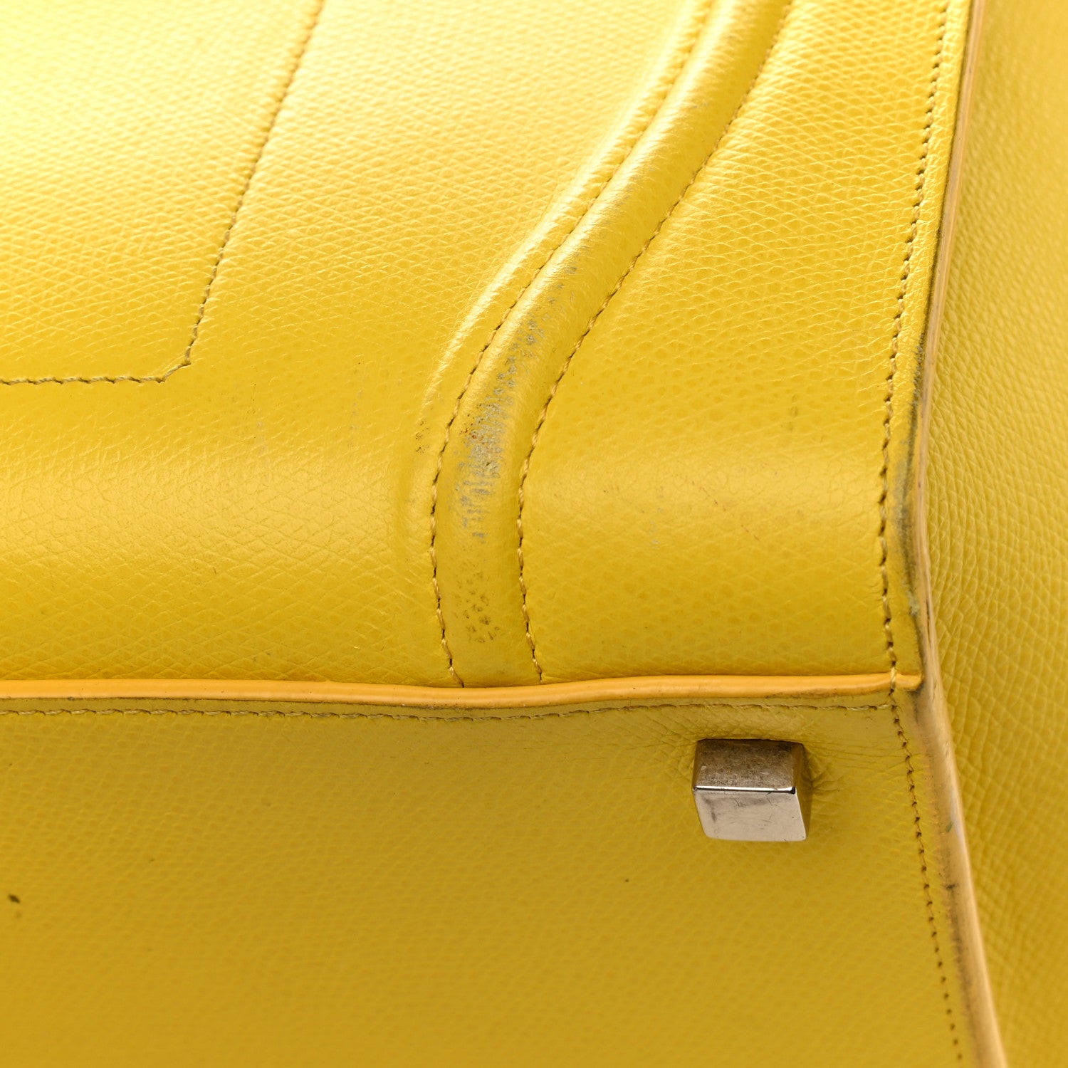 Celine Grained Calfskin Medium Phantom Luggage Yellow 11 of 16