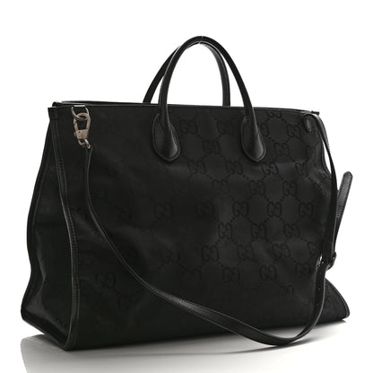 Gucci Econyl Nylon Monogram Large Off The Grid Tote Bag Black 3 of 11