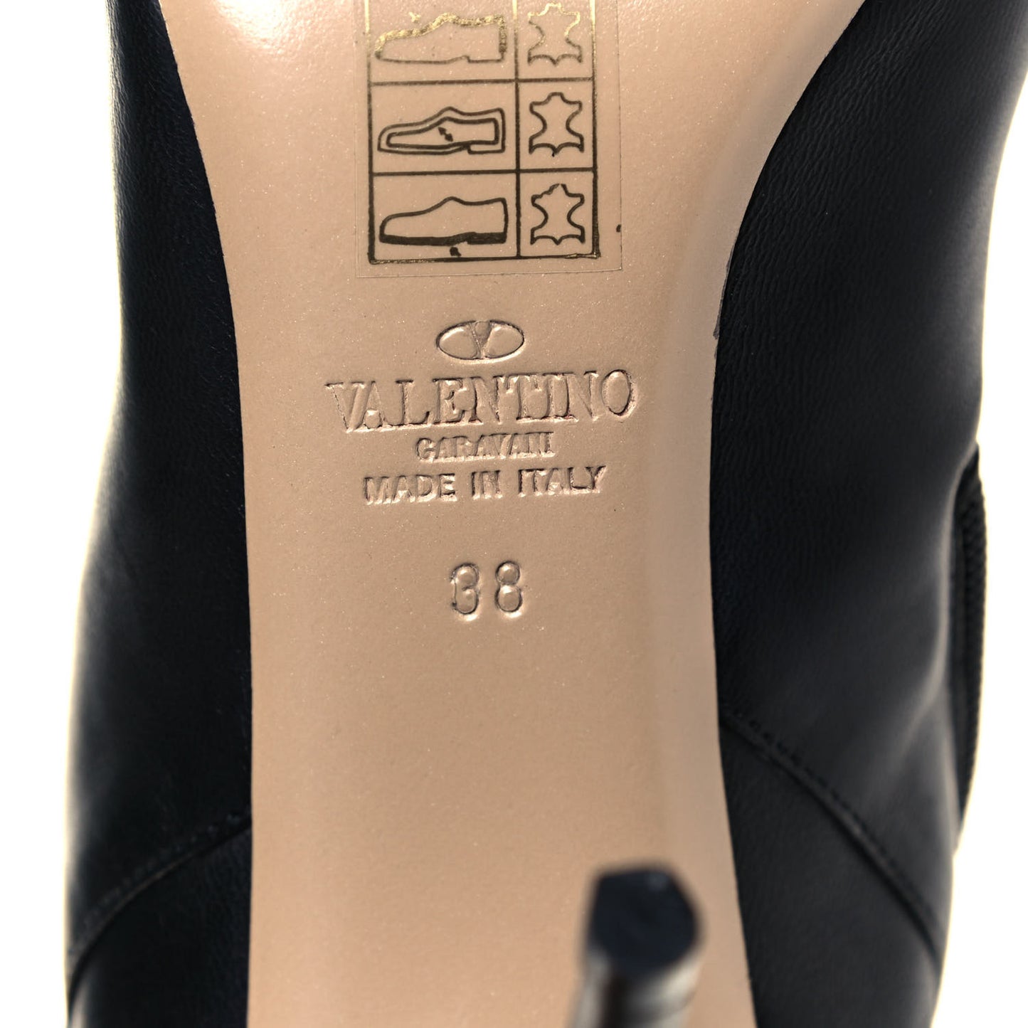 Calfskin Bow Over the Knee Boots 38 Black