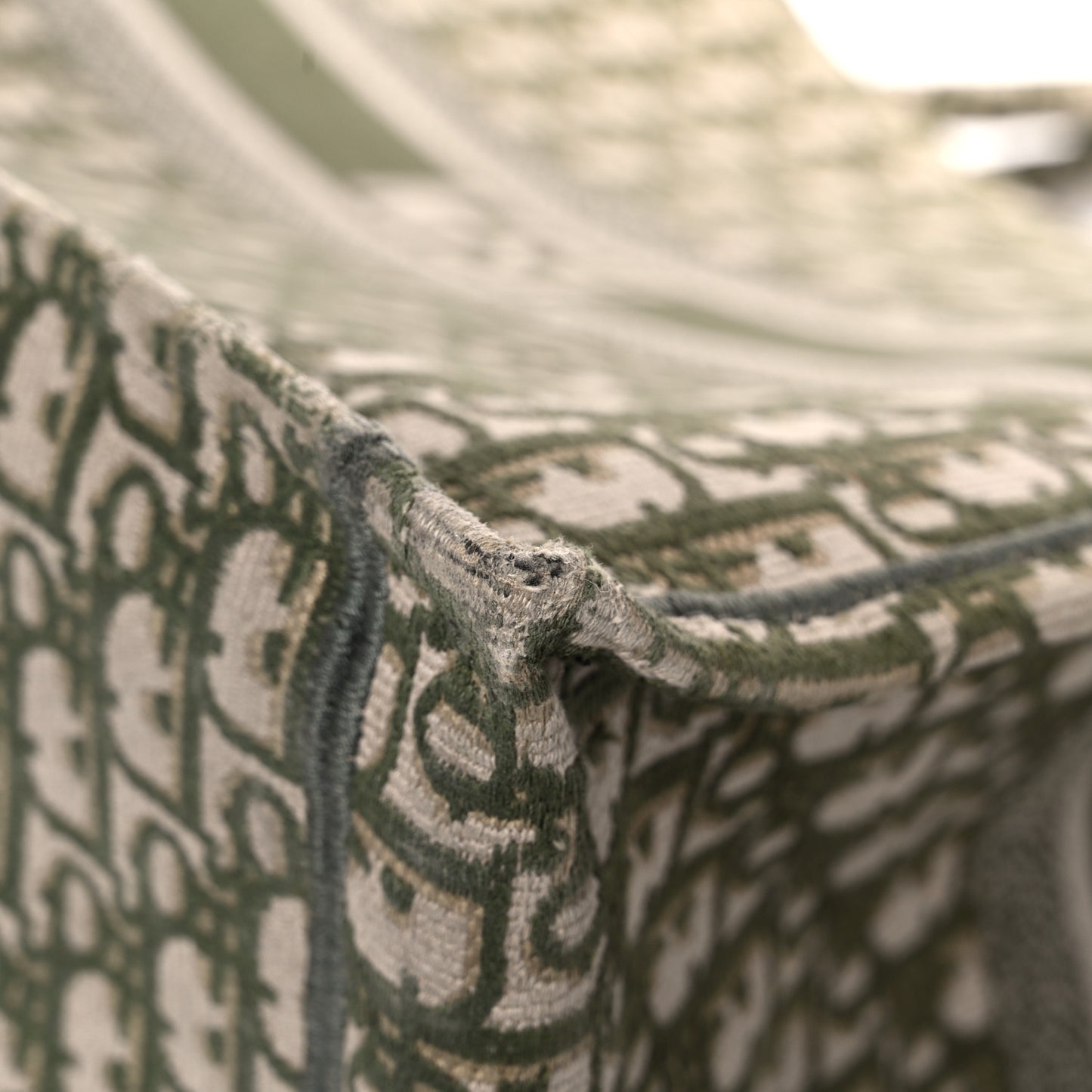 Oblique Large Book Tote Vert Multicolor