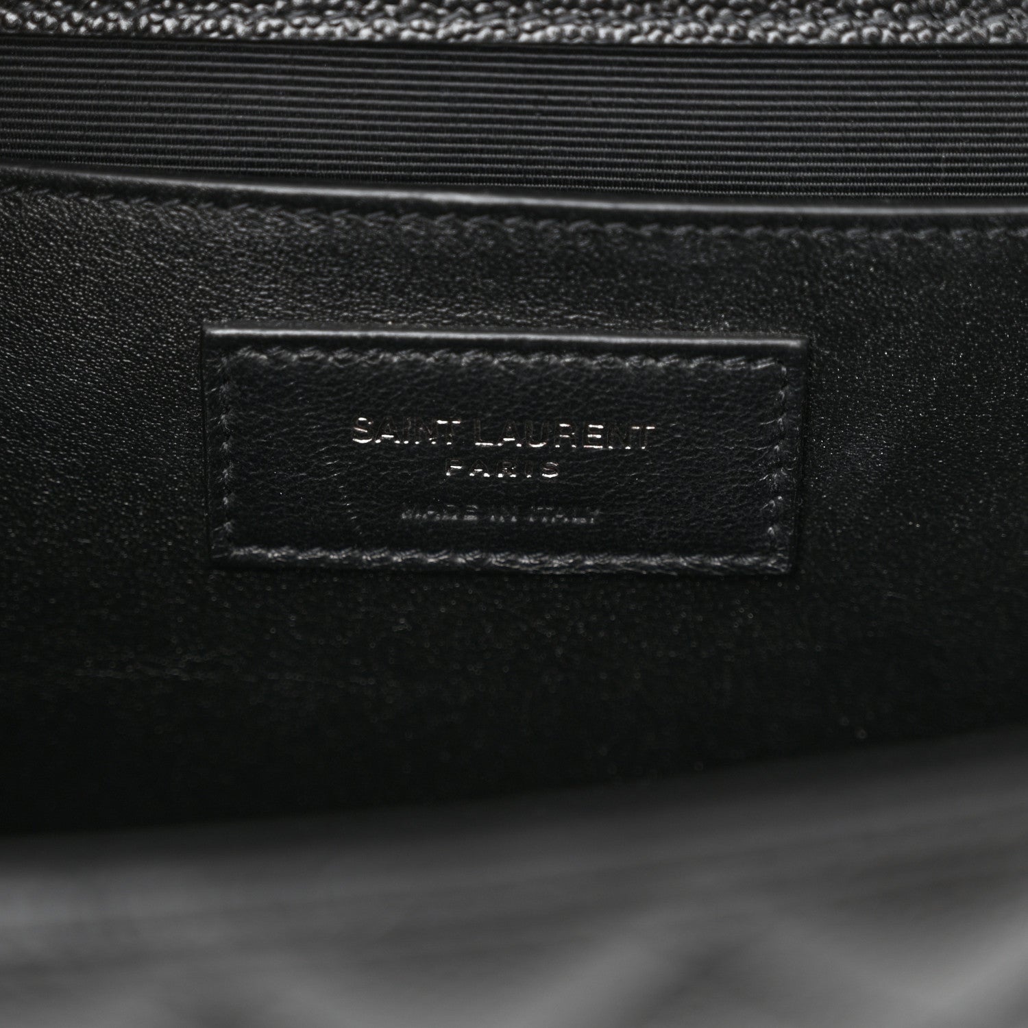 Saint Laurent Grain De Poudre Textured Mixed Matelasse Triquilt Medium Monogram Monochrome Satchel Black 6 of 12