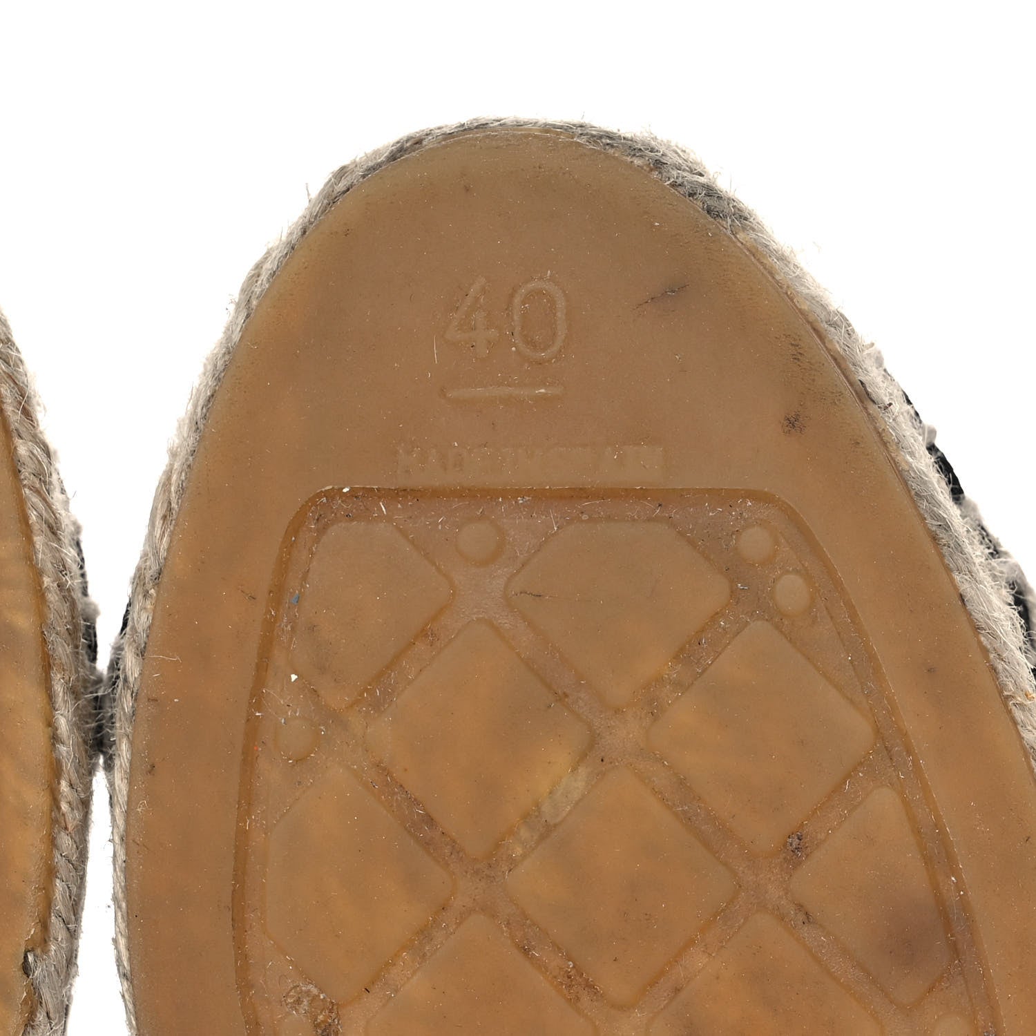 Chanel Mesh Grosgrain CC Espadrilles 40 Black White 7 of 10